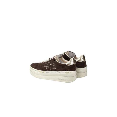 Sneakers Donna Micol 7894, con tomaia scamosciata e logo laterale in tono colore